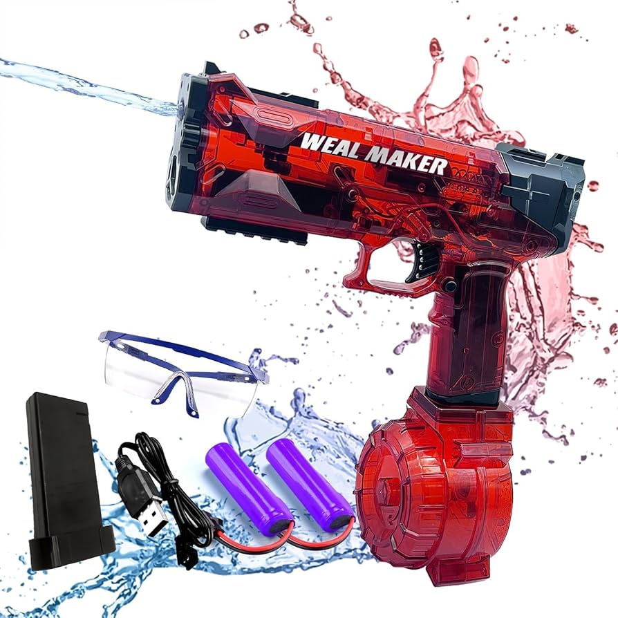電動水鉄砲 Water Blaster 自動給水 2個 RiZKiZ 1年保証 水鉄砲 おもちゃ 電動 ウォーターガン 強力